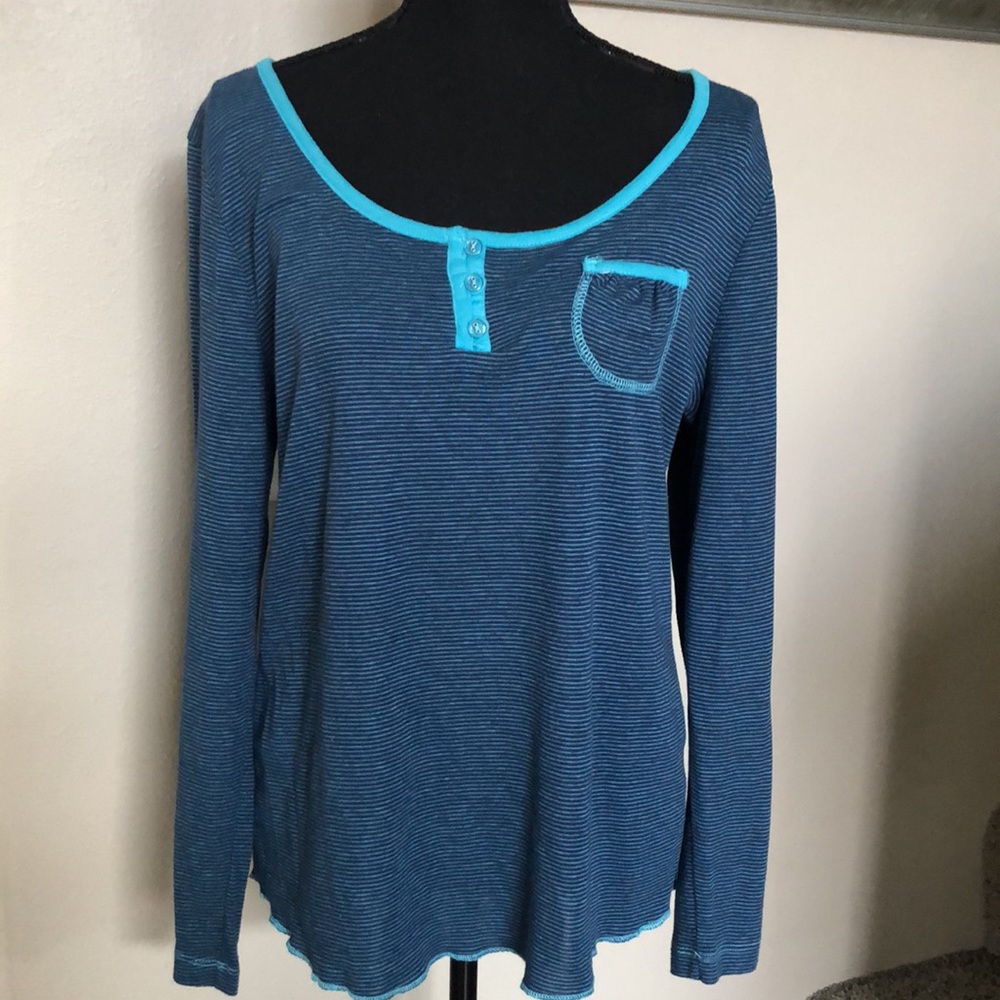 Blue Striped Top